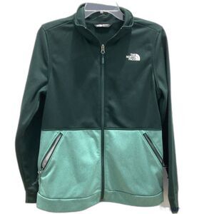 The North Face Green Color Block Zip Jacket